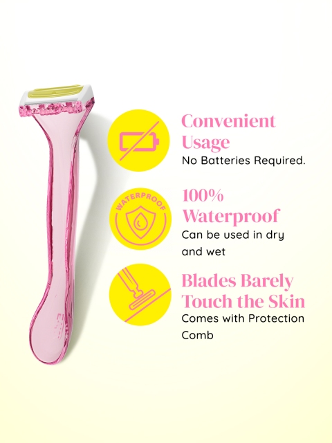 LetsShave Pink Evior Body & Bikini Razor With Shaving Cream - Image 7