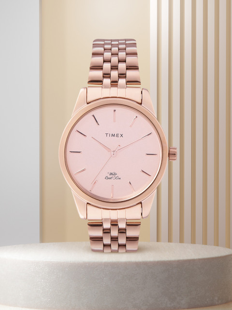 Timex Women Rose Gold-Toned Analogue Watch - TWEL13102