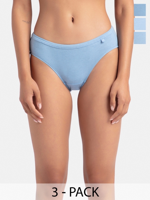 Jockey Pack of 3 Medium Coverage Super Combed Cotton StayFresh Bikini-1410