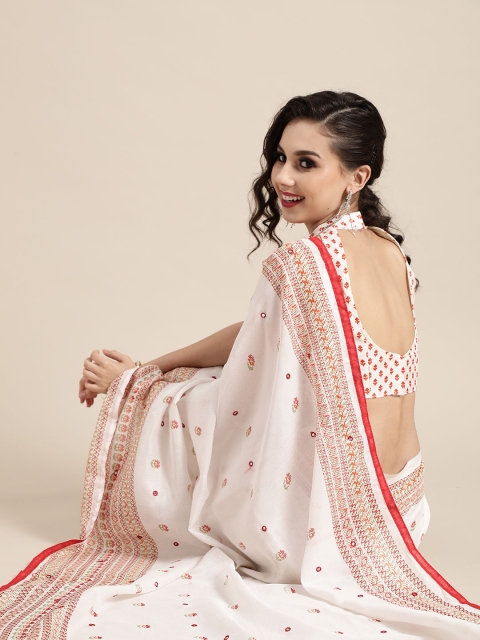 Saree mall Ethnic Motifs Saree with Sleek border - Image 4
