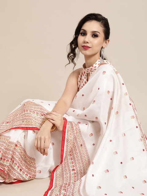 Saree mall Ethnic Motifs Saree with Sleek border - Image 2