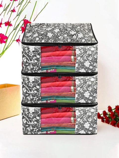 Kuber Industries Set of 12 Black & White Printed Clothes Organisers - Image 2