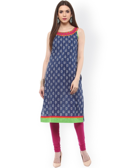 Sringam Blue Printed Kurta Image