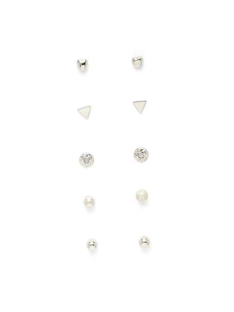 Shining Diva Fashion Combo Set of 24 Silver Gold Plated Stud Earrings - Image 6