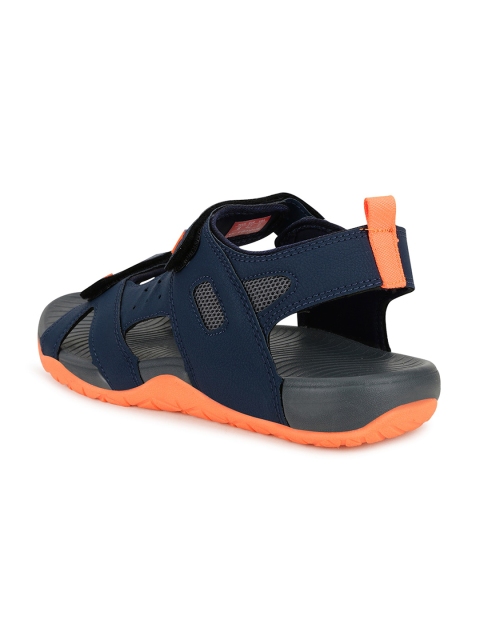 Campus Men Navy Blue & Orange Sports Sandals - Image 2