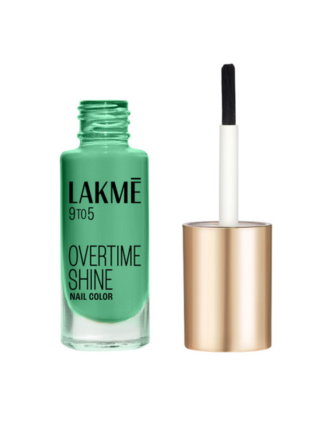 Lakme 9to5 Overtime Shine Glossy Long Lasting & Quick Dry Nail Color 6ml - Mint Twist
