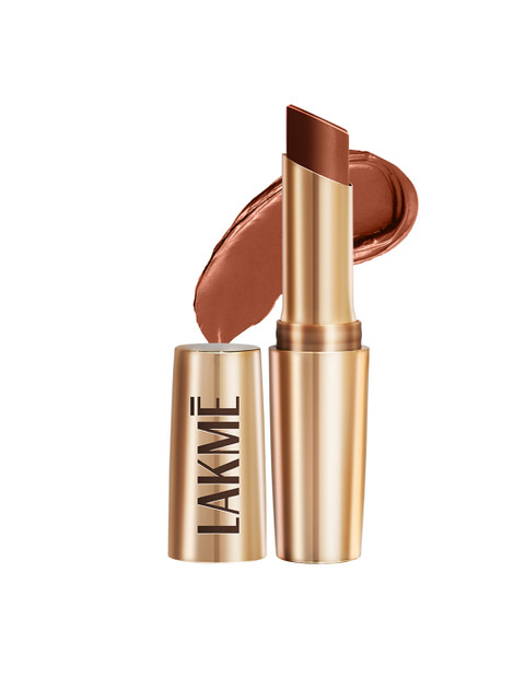 Lakme 9to5 Powerplay Priming Matte Lipstick With Vit E Lasts 16Hr 3.6g - Rustic Brown