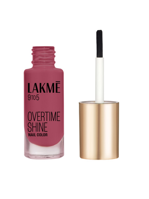 Lakme 9to5 Overtime Shine Glossy Long Lasting & Quick Dry Nail Color 6ml - Scarlet Blaze