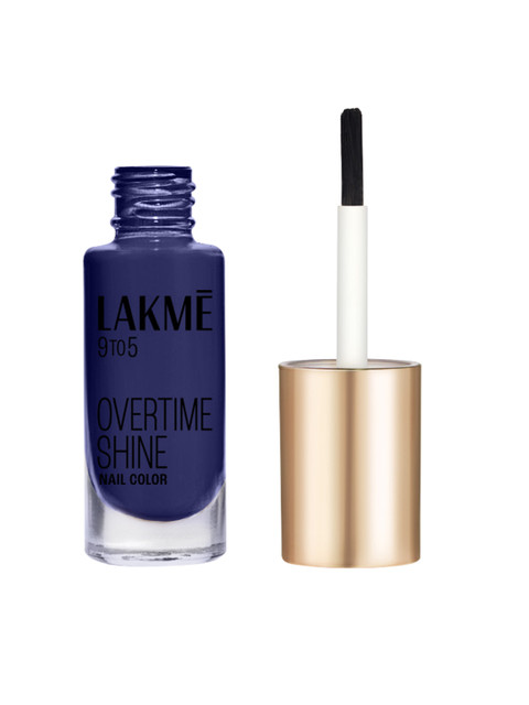 Lakme 9to5 Overtime Shine Glossy Long Lasting & Quick Dry Nail Color 6ml - Summer Blue