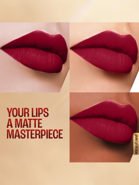 Lakme 9to5 Powerplay Priming Matte Lipstick 3.6g - Lasts 16hrs - Burgundy Passion - Image 7
