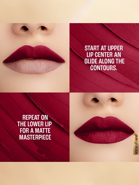 Lakme 9to5 Powerplay Priming Matte Lipstick 3.6g - Lasts 16hrs - Burgundy Passion - Image 6