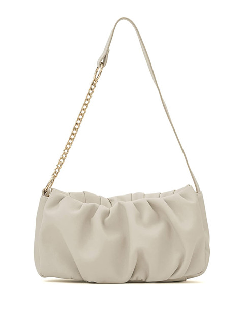 MIRAGGIO Irene Cream Soft-Gathered Shoulder Bag - Image 2