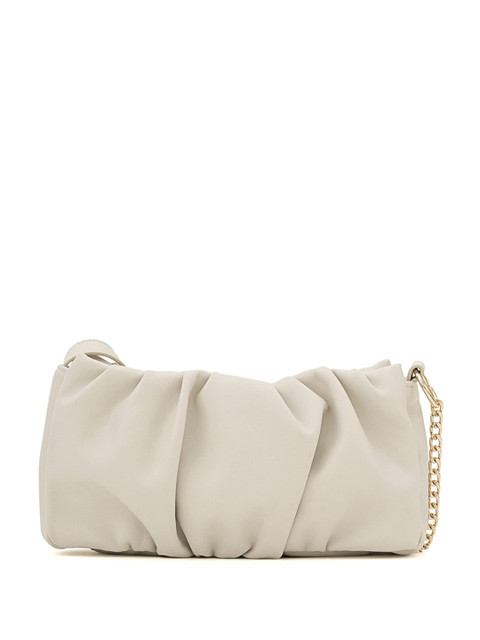 MIRAGGIO Irene Cream Soft-Gathered Shoulder Bag - Image 4