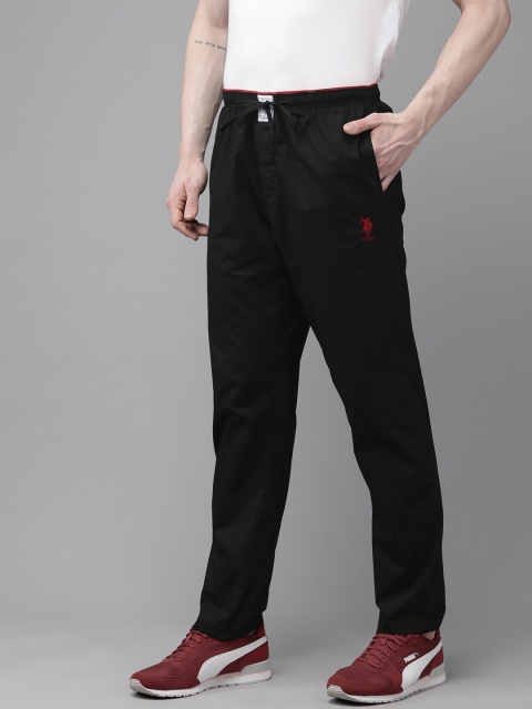Buy U.S. Polo Assn. Men Brand Logo Embroidered Pure Cotton Lounge Pants - - Apparel for Men - Image 4