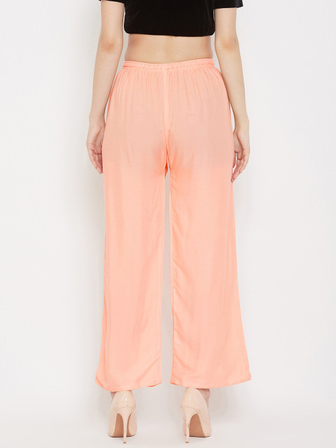 Clora Creation Women Pack of 2 Solid Straight Palazzos - Image 3