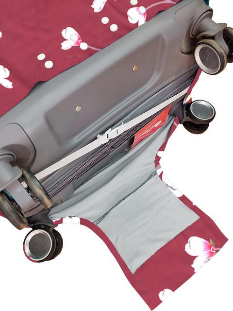 Cortina Red Printed Protective Medium Trolley Bag Cover - Image 5