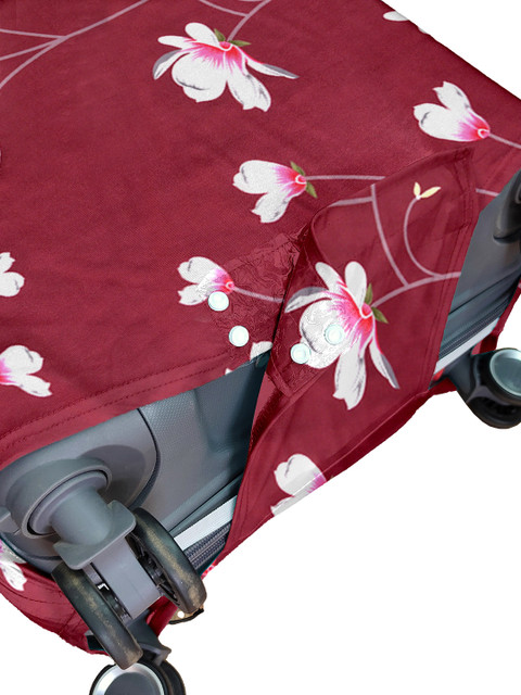 Cortina Red Printed Protective Medium Trolley Bag Cover - Image 4