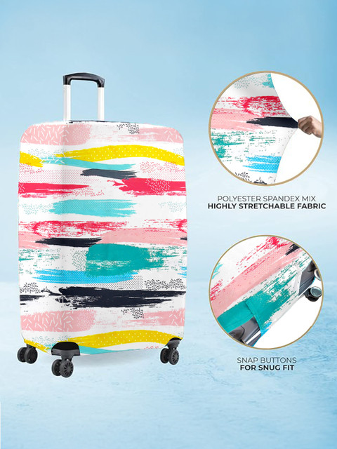 Cortina Multicoloured Printed Protective Large Trolley Bag Cover - Image 5