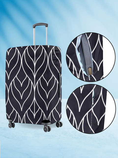 Cortina Blue & White Printed Protective Trolley Bag Cover - Image 2