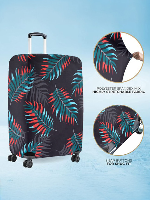 Cortina Blue & Green Printed Protective Trolley Bag - Image 3