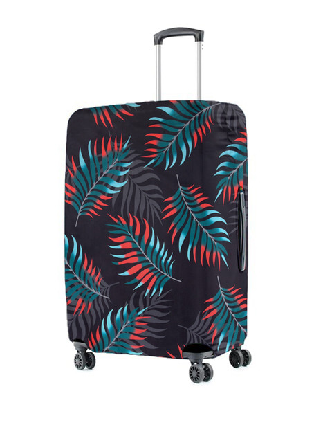 Cortina Blue & Green Printed Protective Trolley Bag