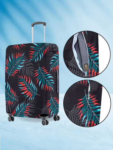Cortina Blue & Green Printed Protective Trolley Bag - Image 2