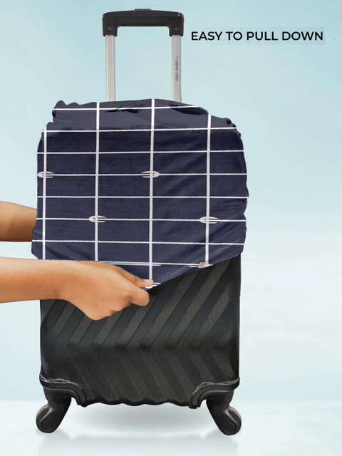 Cortina Blue & White Printed Protective Trolley Bag Cover - Image 4