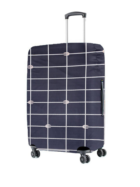 Cortina Blue & White Printed Protective Trolley Bag Cover