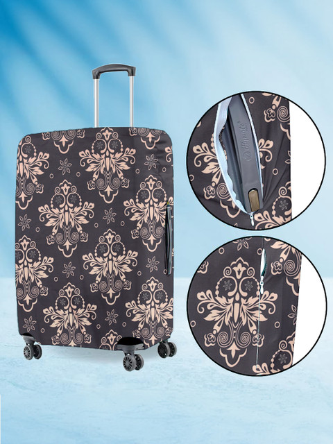Cortina Black Printed Protective Medium Trolley Bag Cover - Image 3