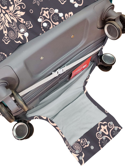 Cortina Black Printed Protective Medium Trolley Bag Cover - Image 6