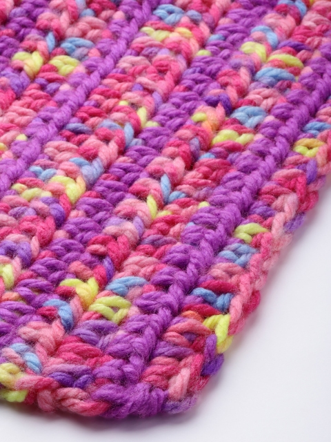 Magic Needles Unisex Multicoloured Self Design Knitted Scarf - Image 3