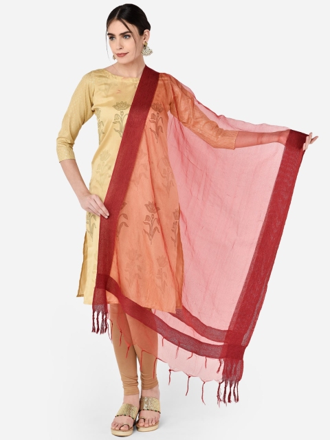 Dupatta Bazaar Maroon Solid Dupatta