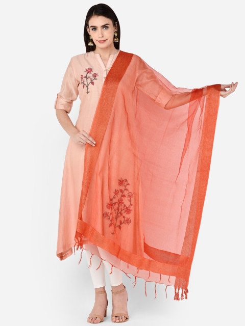 Dupatta Bazaar Red Embroidered Dupatta