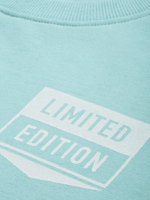 HERE&NOW Men Angel Blue Graphic Printed Pure Cotton Sweatshirt - Image 2