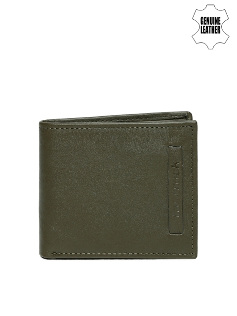 Men Olive Green Leather Wallet Image