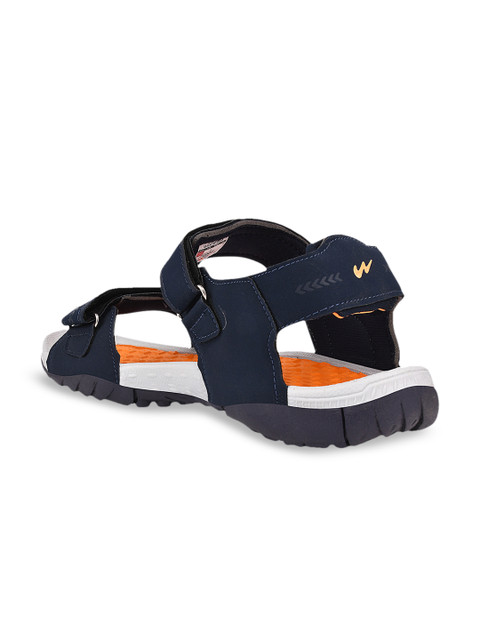 Campus Men Navy Blue & Orange Sports Sandals - Image 2