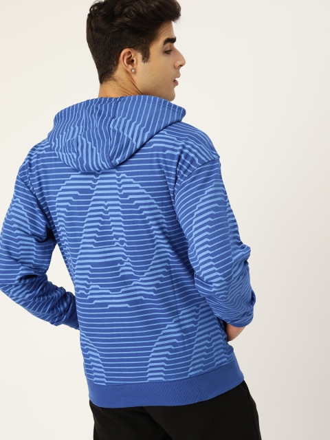Kook N Keech Marvel Men Blue Striped Hooded Sweatshirt - Image 4