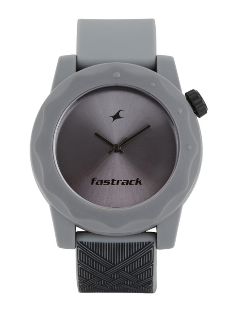 Fastrack Unisex Gunmetal-Toned Dial Watch NG38022PP07J