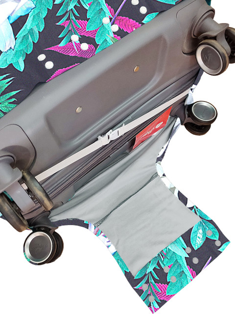 Cortina Black & Blue Printed Protective Medium Trolley Bag Cover - Image 5