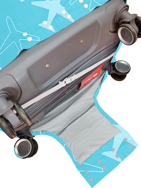 Cortina Blue Printed Protective Small Trolley Bag Cover - Image 6