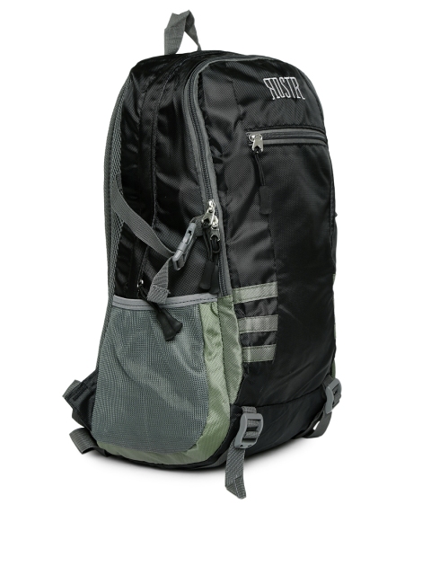 Roadster Men Black & Olive Green Laptop Backpack Image