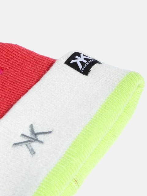 Kook N Keech Unisex Red & White Embroidered Beanie - Image 5
