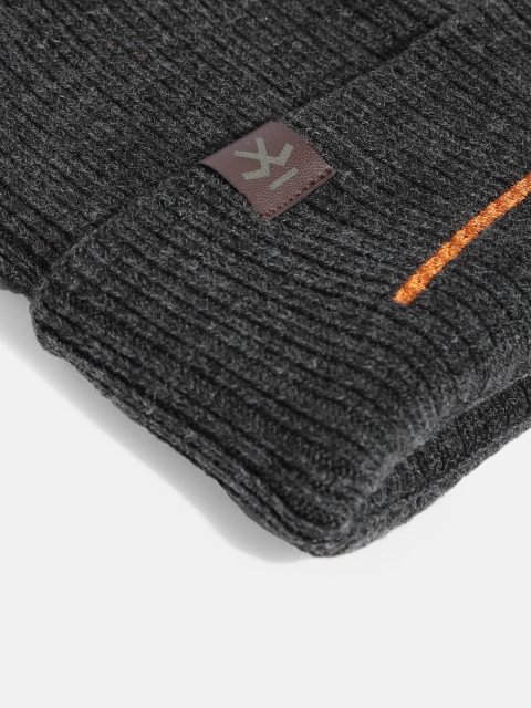 WROGN Unisex Grey Woollen Beanie - Image 5