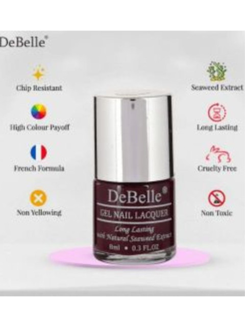 DeBelle Gel Nail Lacquer - Glamorous Garnet 8 ml - Image 5