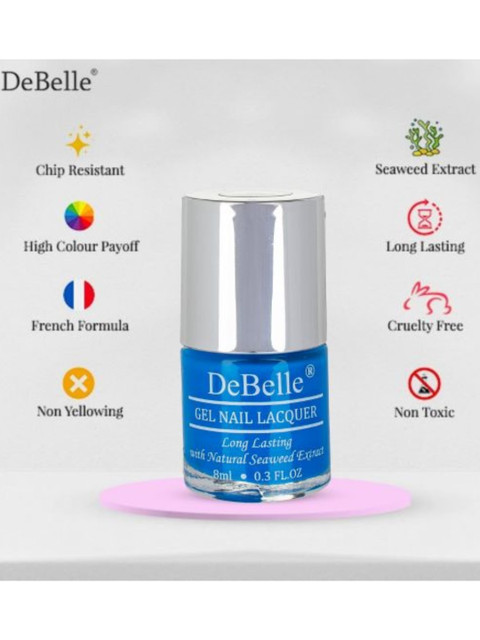 DeBelle Blue Gel Nail Lacquer - La Azure 8 ml - Image 5
