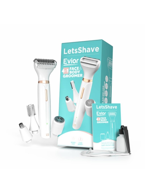 LetsShave Women Face & Body Beauty Trimmer Set- Pink & White