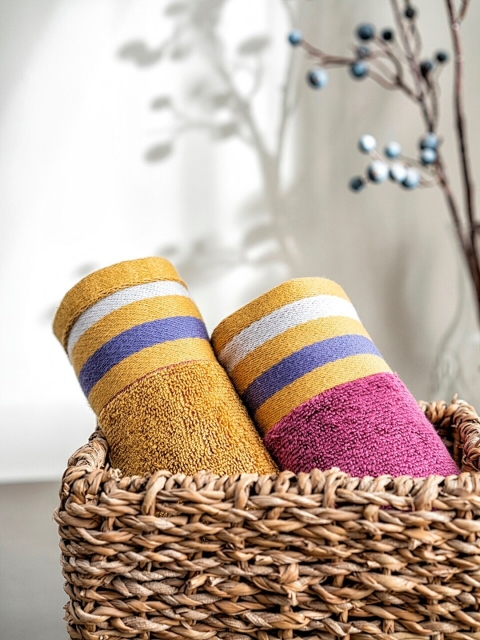 DDecor Set Of 2 Solid 500 GSM Live Beautiful Cotton Hand Towels - Image 2