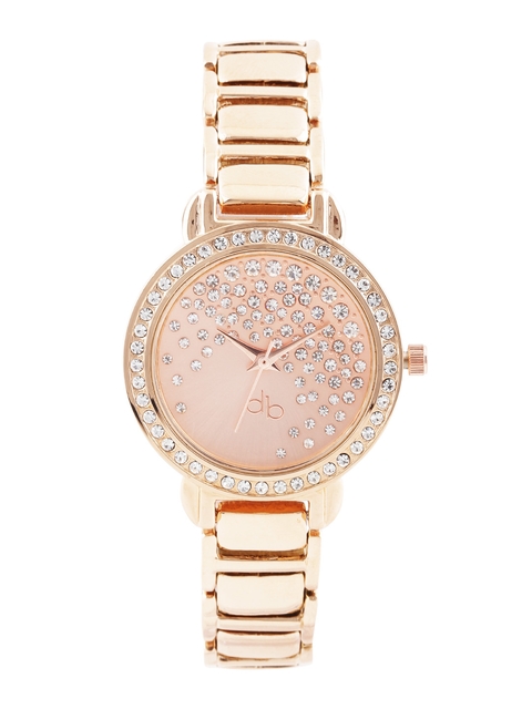 DressBerry Women Rose Gold-Toned Dial Watch DB2-A