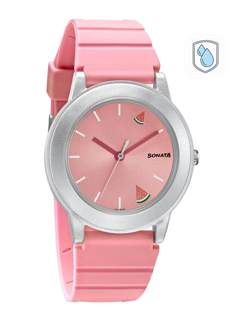 Sonata Play Quartz Analog With Pink Dial Watch For Women - Nt8992pp10w