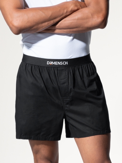 DaMENSCH Men Solid Black Ultra-Light Cotton Regular Fit Inner Boxer